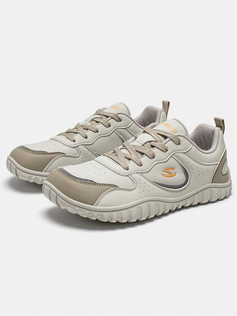 HOBIBEAR Wide Toe Spring/Autumn Men's Leather Casual Shoes Comfort Fit Walking Sneakers