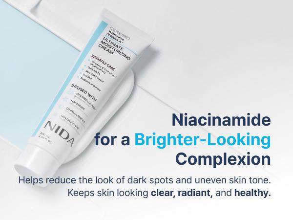 NIDA Youthful Formula Ultimate Moisturizing Cream (100mL) / Collagen, Niacinamide, Centella Asiatica, Hyaluronic Acid / Wrinkles, Dark Spots, Skincare Hydrating Daily Moisturizer Moisture Hydrate