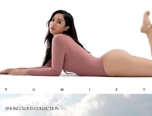 PUMIEY Women's Crew Neck Long Sleeve Bodysuit SMOKE CLOUD COLLECTION Soft Stretch Fabric Snap Closure Basic Tops for Any Occasion Minimalist TikTokShopHolidayHaul