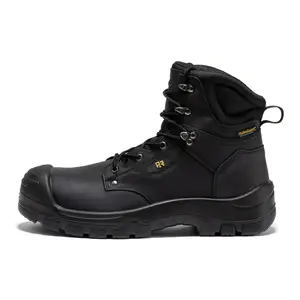 ROCKROOSTER 6 Inch Black Composite Toe Waterproof Work Boots for Men, Durable ASTM Rated Safety Boots AK662