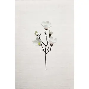 Faux Lifelike Magnolia Flower Stem