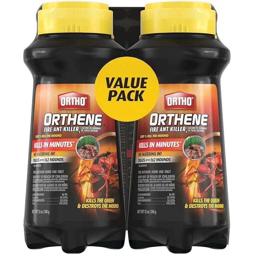 Ortho Orthene Fire Ant Killer-1 Granular Pest Control Mound Treatment, Kills Queen, Destroys Mounds, Works in 60 Minutes, 12oz Bottle for Outdoor Plant Use, Sprinkle On Application