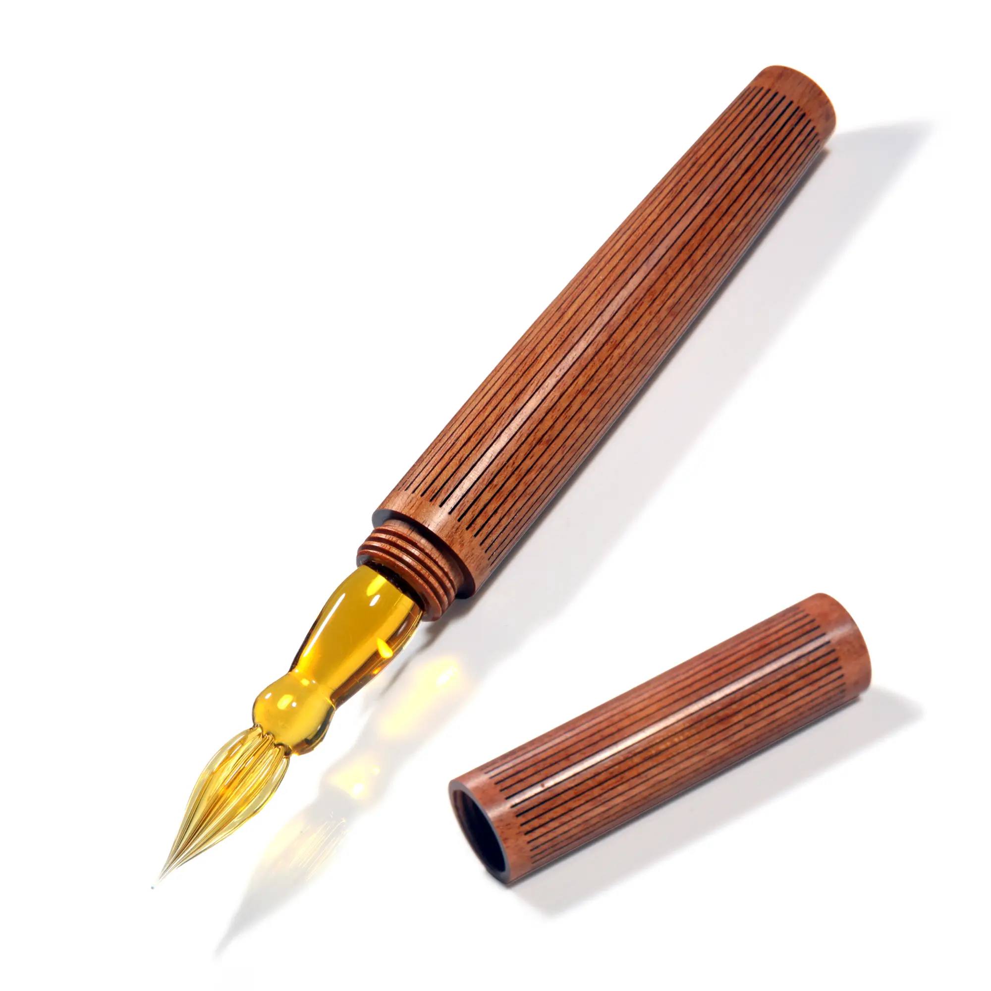 SeventyTwo 72 Handmade Glass Dip Pen - Wood Handle for Steady Grip, Glass Nib for Crisp Lines, Boutique Pen with Manufacturer Warranty, Ideal for Calligraphy Writing & Refill Needs, Manufacturer Warrenty