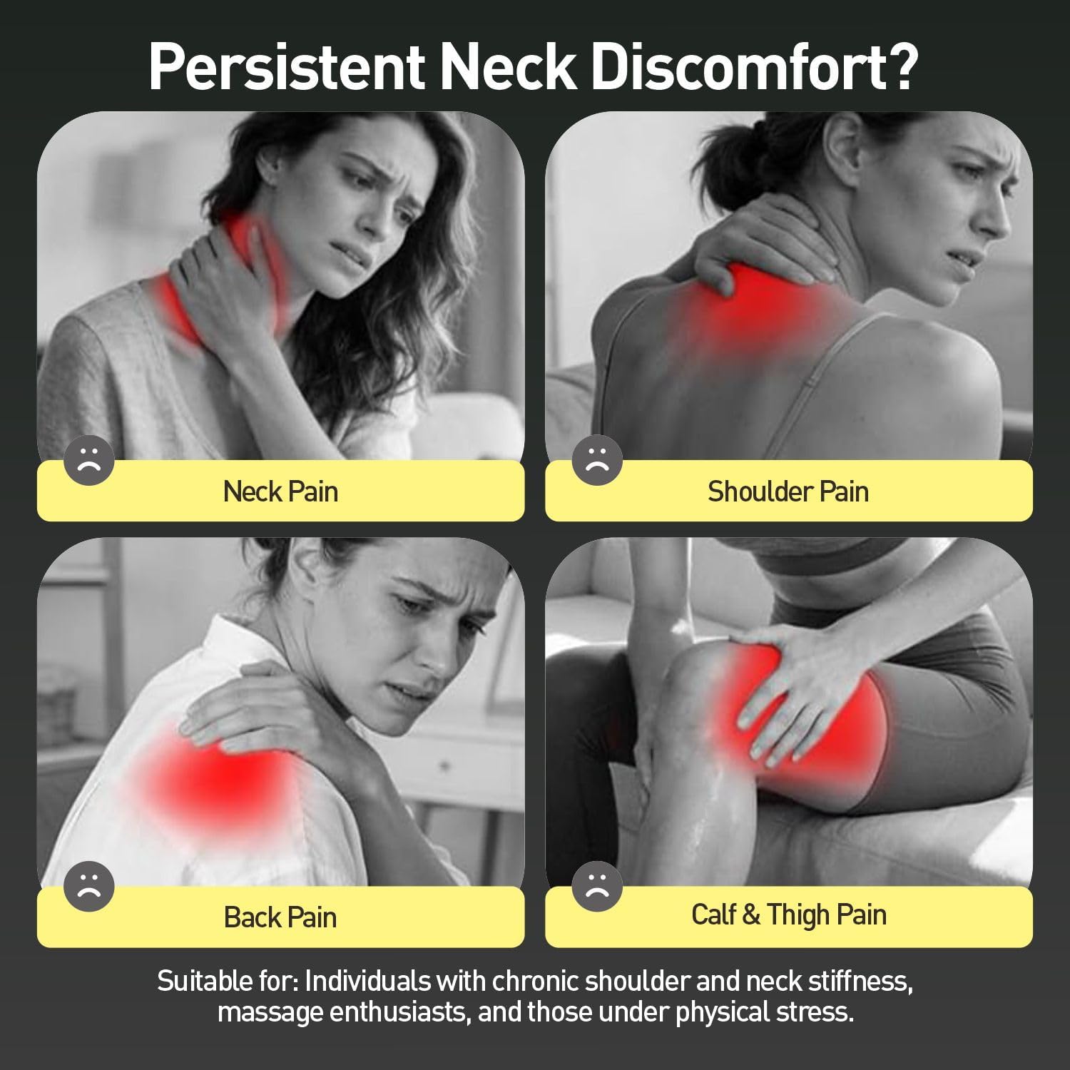 2026 Upgraded Version Shoulder Massager Electric Cervical Massager Wireless Portable 3D Kneading home Massage for Pain Relief deep Tissue，Leg Neck & Back Massager & Lightweight Gift muscle Adjustable Relaxing Daily shoulder massager bionic hand sohochic