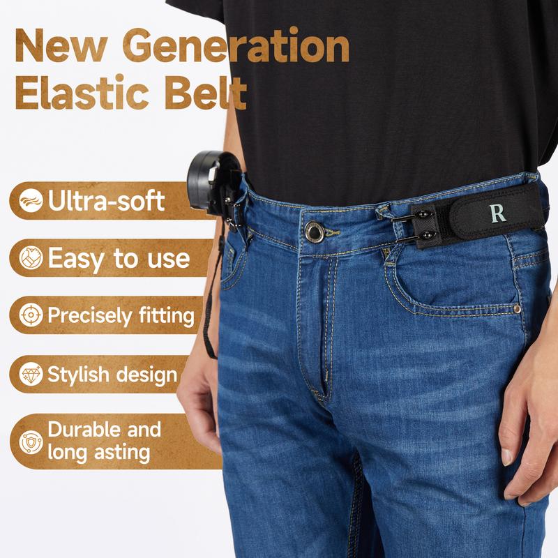 EDC Tool-Hanging Buckleless Belt, 2026 New Metal Hook Elastic Belt, Unisex Adjustable Buckle-Free Invisible Waist Belt (Black Letter R Style) EDC Tool-Hanging Buckleless Belt, 2026 New Metal Hook Elastic Belt, Unisex Adjustable Buckle-Free Invisible Waist Belt (Black Letter R Style)