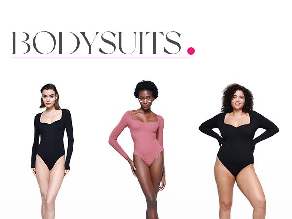 PUMIEY Sweetheart Neck Long Sleeve Bodysuit Snap Closure Womenswear skims Tops Underwear Lady Comfort Longsleeves Basic Minimalist bodysuit  chanclas candice  swanepoel