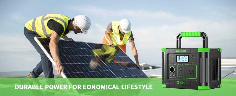 Outdoor Power Station: EBL 300W Solar Generator w/ 231Wh Battery | Your Blackout & Camping Power Backup