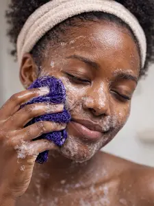 Face & Body African Exfoliating Net Sponge Duo -Mini Face + Full-Length Body Sponge (2-pack)