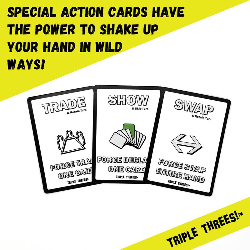 Triple Threes! (333) Launch Edition – Unstoppable & Engaging Family Card Game of Strategy & Surprise, Logical Reasoning Play, Easy & Fun to Learn for Kids, Travel Ready, Great Gift Idea, 2+ Players