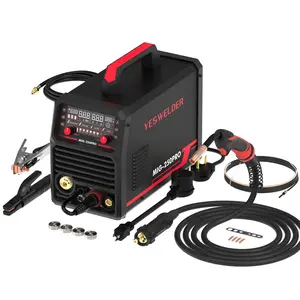 YESWELDER MIG-250PRO 250Amp 110/220V Aluminum MIG Welder with Pulse | 6-In-1 Gas MIG/Pulsed MIG/Flux Core/Spool Gun/Lift TIG/Stick Multiprocess Welding Machine | Spool Gun Compatible