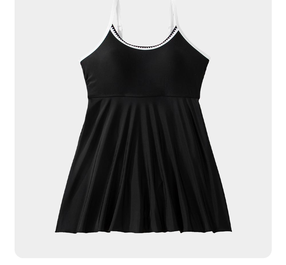 Aleumdr Women's One Piece Swimsuit Floral Print Whip Stitch Tummy Control Swimdress Skirt Bathing Suit with Pocket SpringStatements