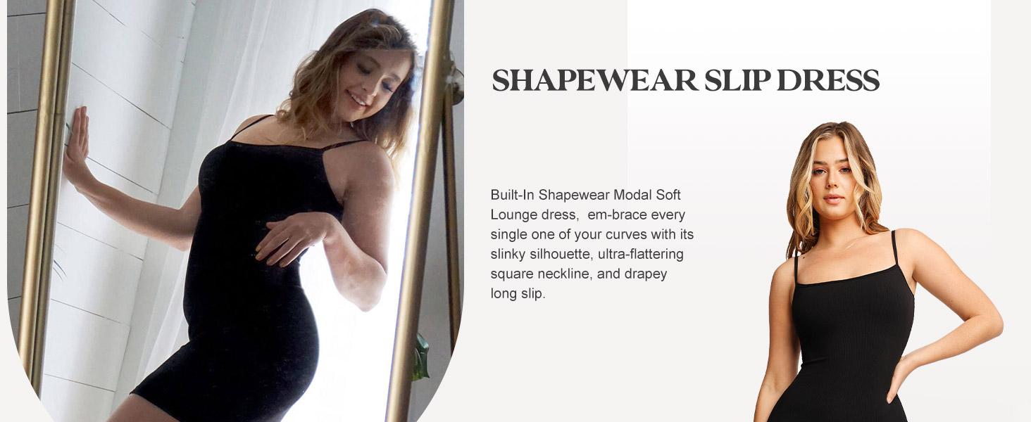 Popilush Built-in Shapewear Modal Multi-Length Lounge Dresses