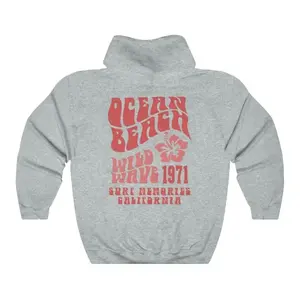 Ocean Beach Hoodie, Aesthetic Hoodie, CA Surf Hoodie, Trendy Oversized Hoodie, Coconut Hoodie