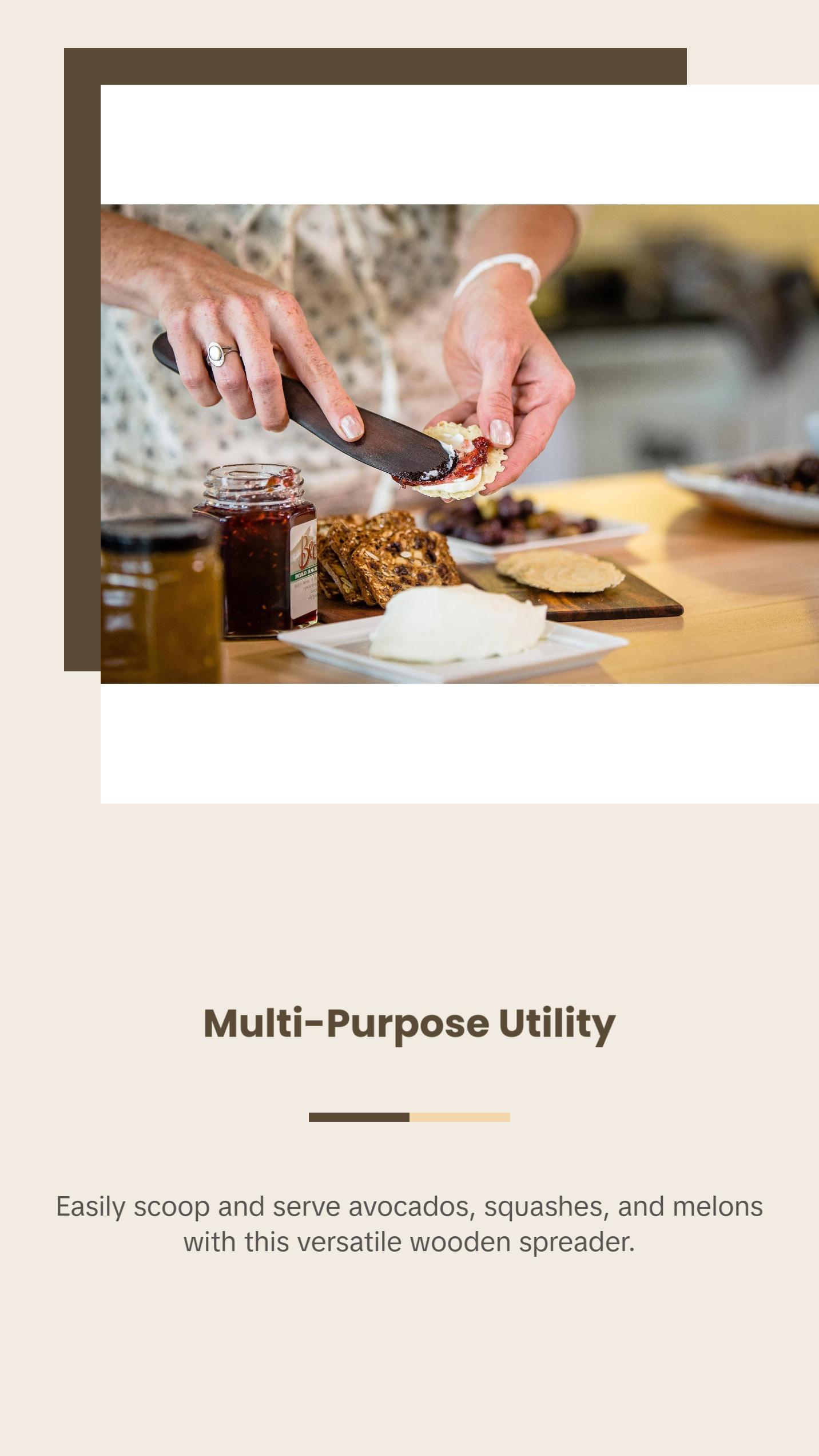 Earlywood - Wooden Butter Spreader Knife - Hand Crafted Hardwood - Kitchenware Cutlery & Tableware