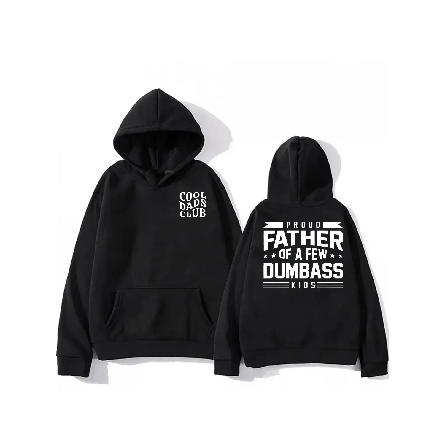 [Graphic Tees] Cotton Proud Father Of A Few Dumbass Kids T-shirt, Men's Letter Graphic Tee, Funny Dad Tshirt, Father’s Day Gift, Cool Dad Shirt, Funny Shirt for Dad Hoodie