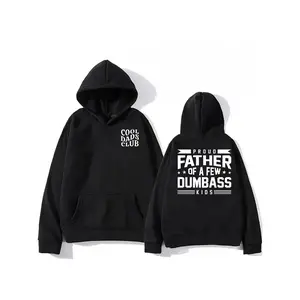 [Graphic Tees] Cotton Proud Father Of A Few Dumbass Kids T-shirt, Men's Letter Graphic Tee, Funny Dad Tshirt, Father’s Day Gift, Cool Dad Shirt, Funny Shirt for Dad Hoodie
