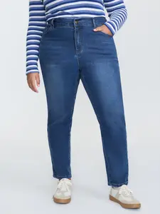 【Tummy control】BLOOMCHIC Plus Size Mid-Rise Curve-Flattering Boyfriend Jeans [M-6X] 2026 Summer Vibes Swimweek