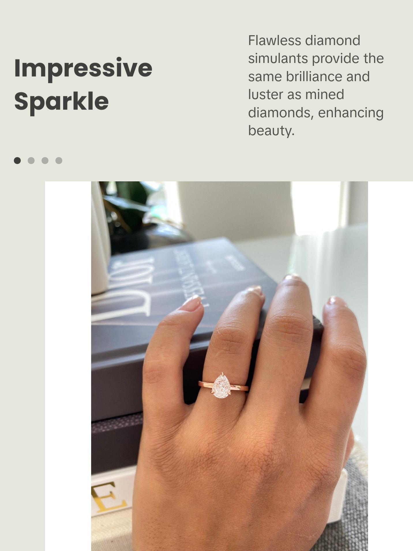 1 Carat Pear Cut Engagement Ring