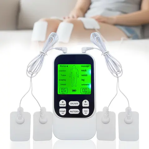 LZDJTQ Dual Channel TENS EMS Muscle Stimulator – 10 Modes 4 Electrode Pads 30 Intensity Levels, Compact & Rechargeable for Back Neck Shoulder Pain