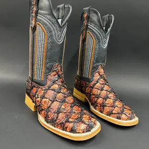 Men CowBoy Leather Boots Cognac Men CowBoy Leather Boots Cognac
