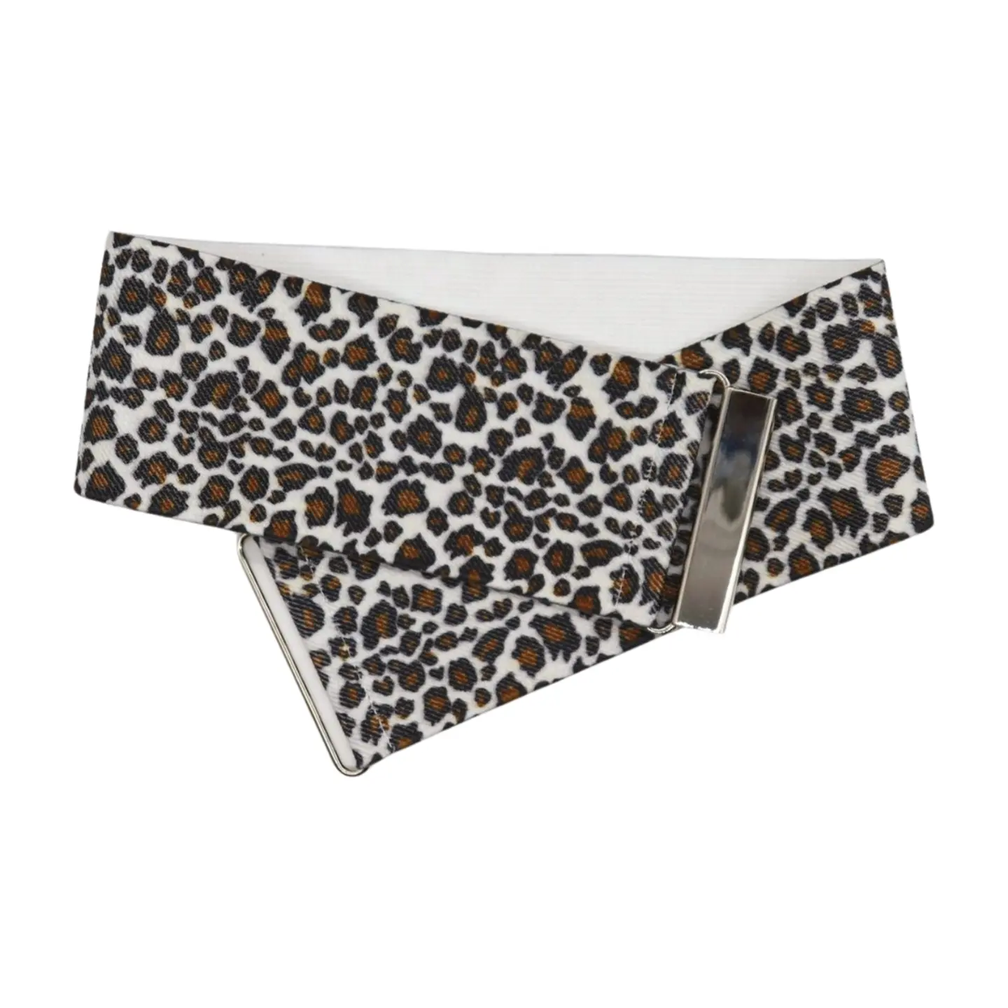 TFJ Women's Fashion Belt with Animal Print Design and Silver Metal Buckle Cheetah