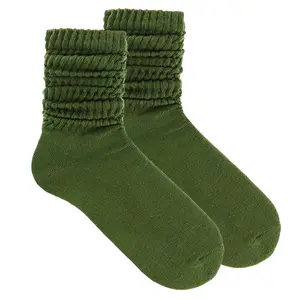 Army Green Slouch Socks (Adult Medium - Women's Shoe Sizes 5-10) - Lightweight