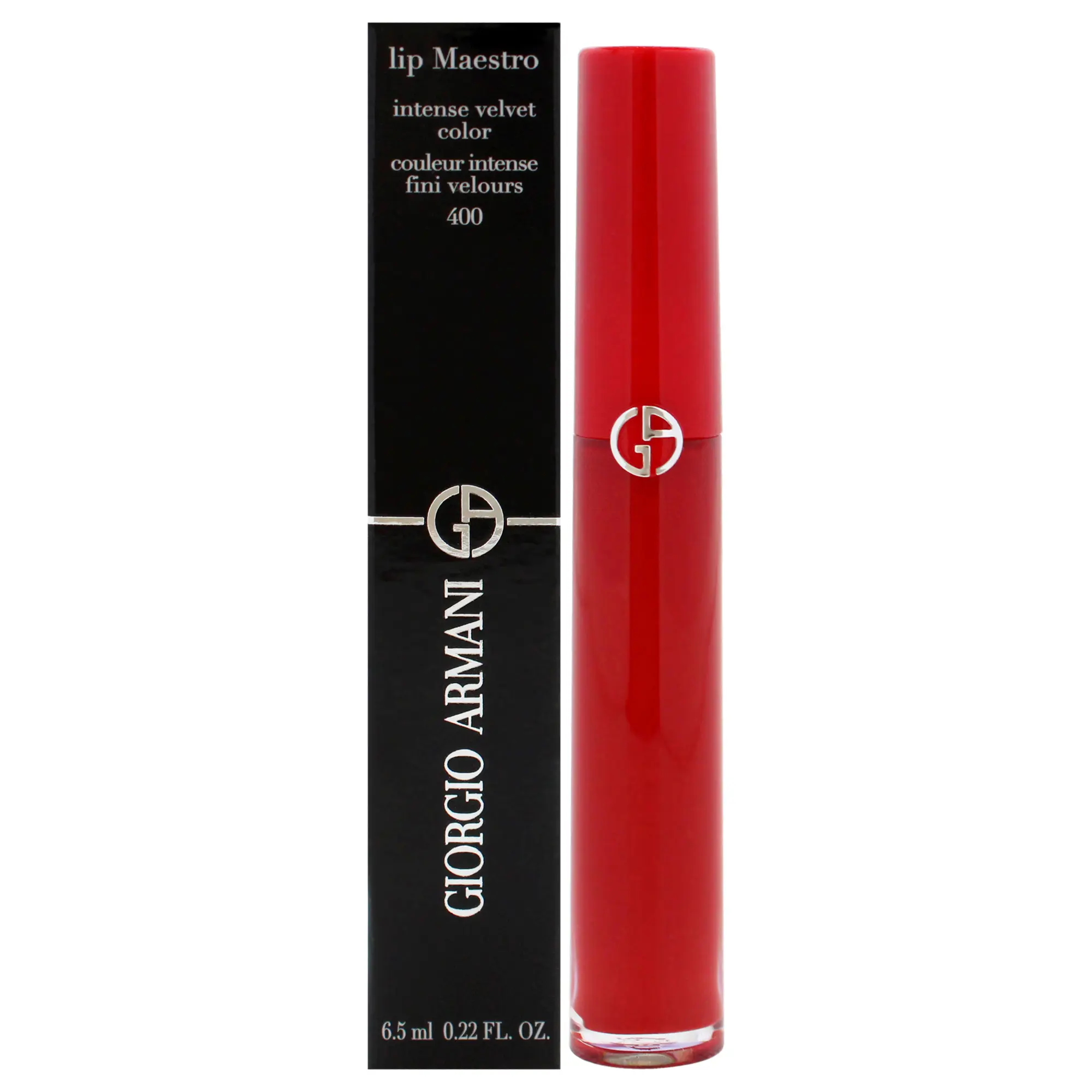 Giorgio Armani Women's Lip Maestro Intense Velvet Color Makeup Lipstick - 400 The Red, 0.22 oz