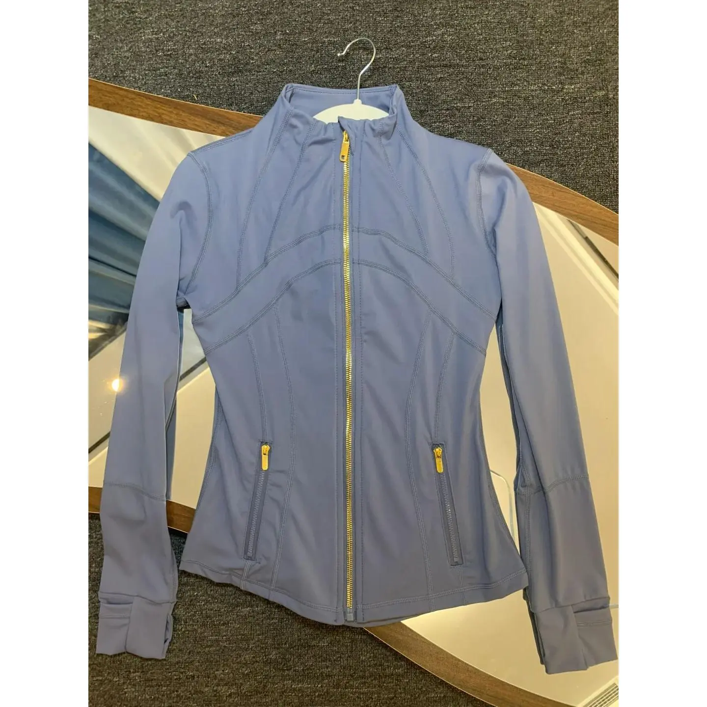 Shadow Blue Gold Zipper Jacket
