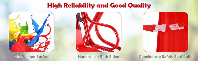 Costzon All-Weather kids Patio Swing,  2-Seater Porch Swing Lounge Chair Hammock w/Removable Canopy, Outdoor Swing Bench Christmas Festival Gift Black Friday Cyber Monday