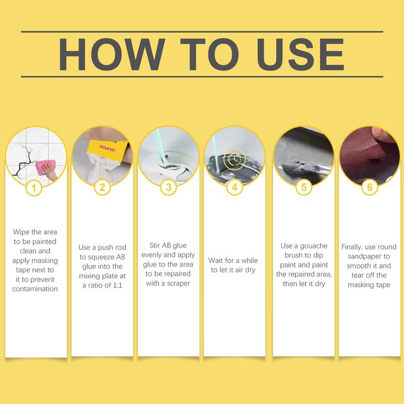 Jakehoe Tile Crack Repair Glue | Tile & Ceramic Filler | Marble Porcelain Hole & Chip Repair | Floor Wall Crack Fix