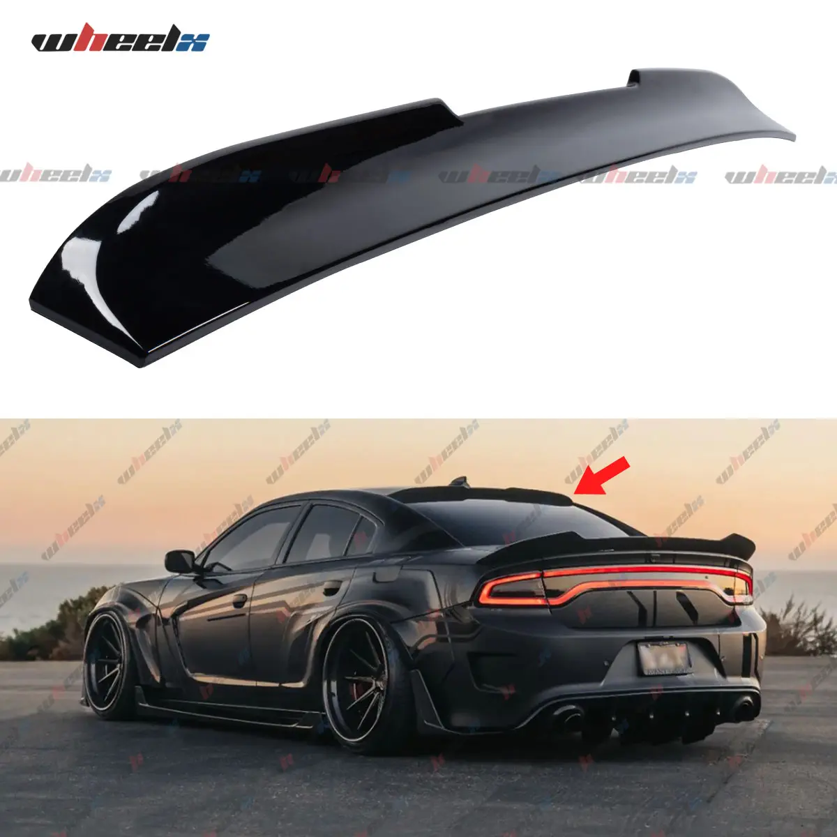 2011-2023 – Dodge Charger – Duckbill Rear Window Roof Spoiler Lip, Available in Gloss Black, Matte Black, Carbon Fiber, Duckbill Shape