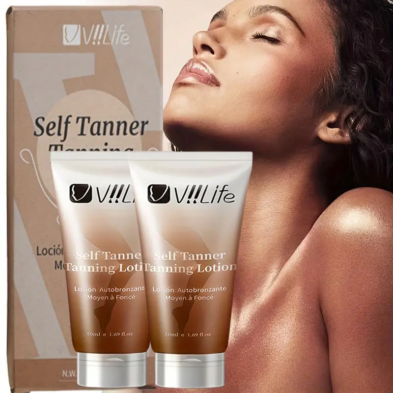 Self Tanner Kit, Self Tanning Lotion, Glow Tanner, Buildable Light/Medium/Dark Tan, Alcohol-free Formula with Instant Bronzer & Gradual Sunless Tan, Body Care, Flawless Sunless Tanning