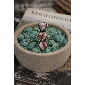 THE COTTON CANDY TRIPLE HEART RING