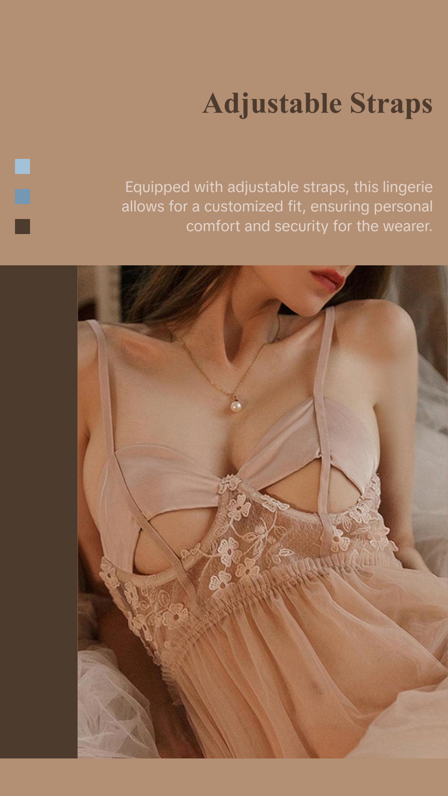 Wicked Open Cup Floral Embroidered Mesh Lingerie