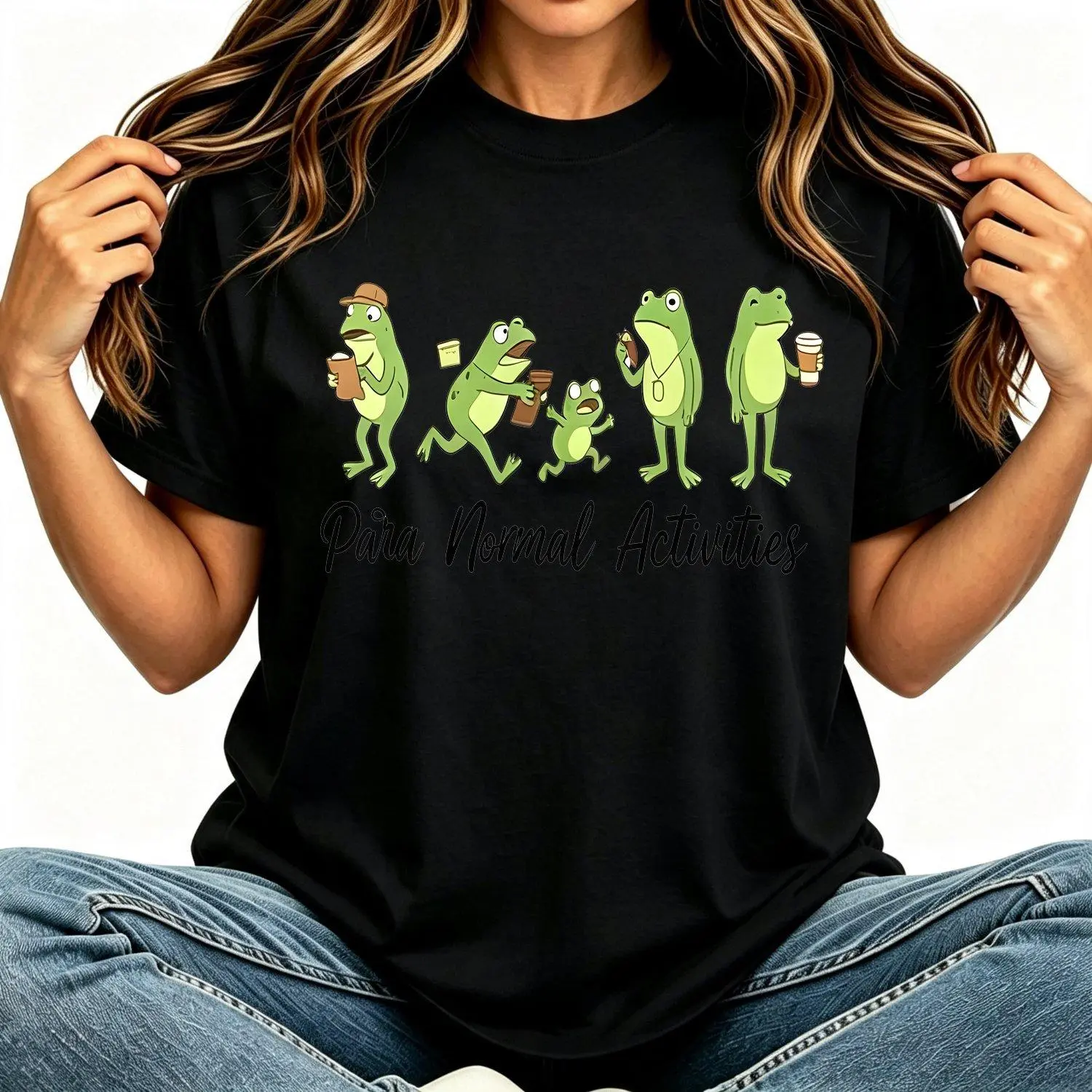 Womens Short Sleeves Sport T Shirt Funny Frog Graphic Tee For Paraprofessional Staff Para Normal Activities Casual Short Sleeve Tee Cute Top Gift For SpEd RBT Teacher Aide Paraeducator