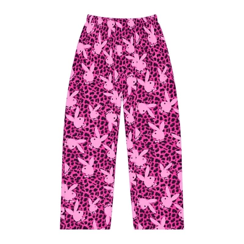 Hot Pink Bunny Print Pajama Pants For Women Pink Bunny Lounge Pants Pink Leopard Lounge Pants For Women Funny Unique Gift For Fash Paja Simple Solid Color Pajama Pant Women