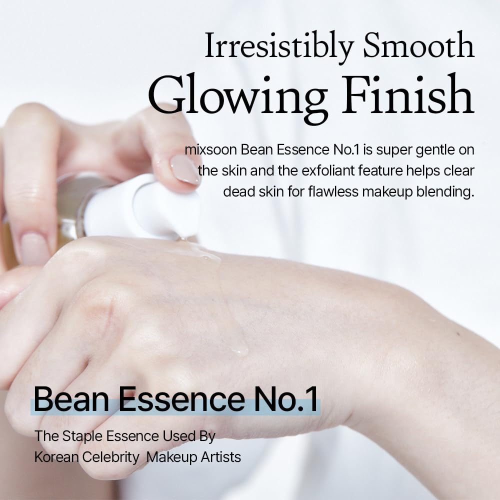 [mixsoon] Bean Essence Trio (50ml x 3) – Gentle Exfoliating Korean Skin Care Essence for Hydrating, Smoother Texture and a Dewy, Glass-Skin