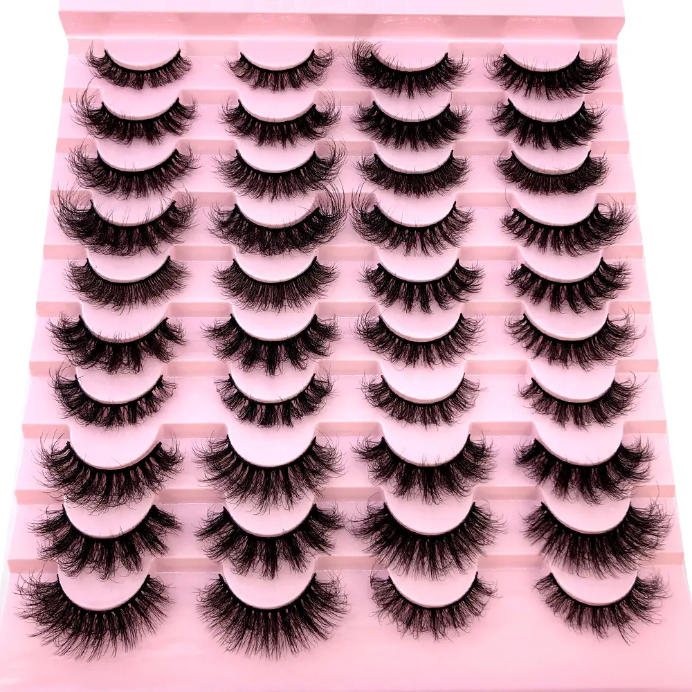 High Quality Fakemink False Eyelashes Set, 20 Pairs New Mixed Long 3D Individual False Eyelash Extensions, Beauty Products for Makeup & Cosmetic Use, Lash Extensions, High Quality Eyelashes