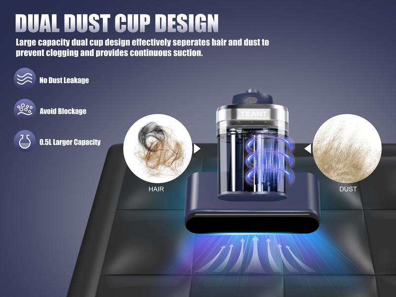 High-Power Mattress Vacuum Cleaner with UV-C Sterilization & 149°F Heat Treatment, Dual-Cup Dust Mite Remover with HEPA Filter, 16Kpa Strong Suction for Beds, Couches, Carpets – Includes Aroma Tablet & LED Display Deep Cleaning Machine Home Cleaning Tool High-Power Mattress Vacuum Cleaner with UV-C Sterilization & 149°F Heat Treatment, Dual-Cup Dust Mite Remover with HEPA Filter, 16Kpa Strong Suction for Beds, Couches, Carpets – Includes Aroma Tablet & LED Display Deep Cleaning Machine Home Cleaning Tool