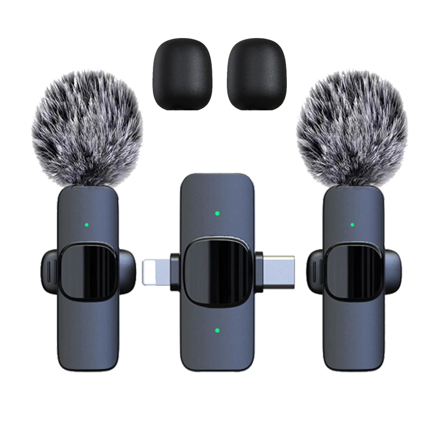 HITOZON 2.4G Wireless Lavalier Microphone for Smartphones - Android USB-C Plug-and-Play Lapel Mic, Omnidirectional Condenser for Vlogging Equipment, Audios, ABS-Built with Long-Lasting Batteries