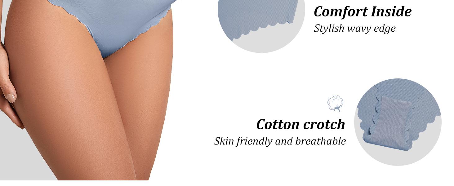 6-Pack Seamless Bikini Briefs – Breathable No Show Panties for Women Underwear solid color seamless Everyday Womenswear TikTokShopBlackFriday Minimalist panties