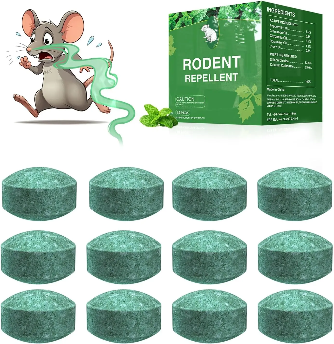 12 - Pack Popular Natural Rodent Repellent Balls! Infused with peppermint and lemon oil, these balls effectively deter squirrels, rats, spiders, and other pests. Safe, long - lasting, and easy - to - use for both indoor and outdoor applications.