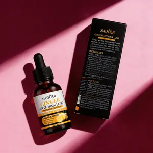 SADOER Ginger Hair Serum – Strengthening Formula with Ginger Extract and Biotin, Lightweight Moisturizing Treatment for Scalp and Hair