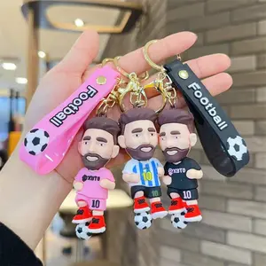 2026 World Cup star keychain pendant Macy doll jersey schoolbag pendant couple keychain small gift wholesale