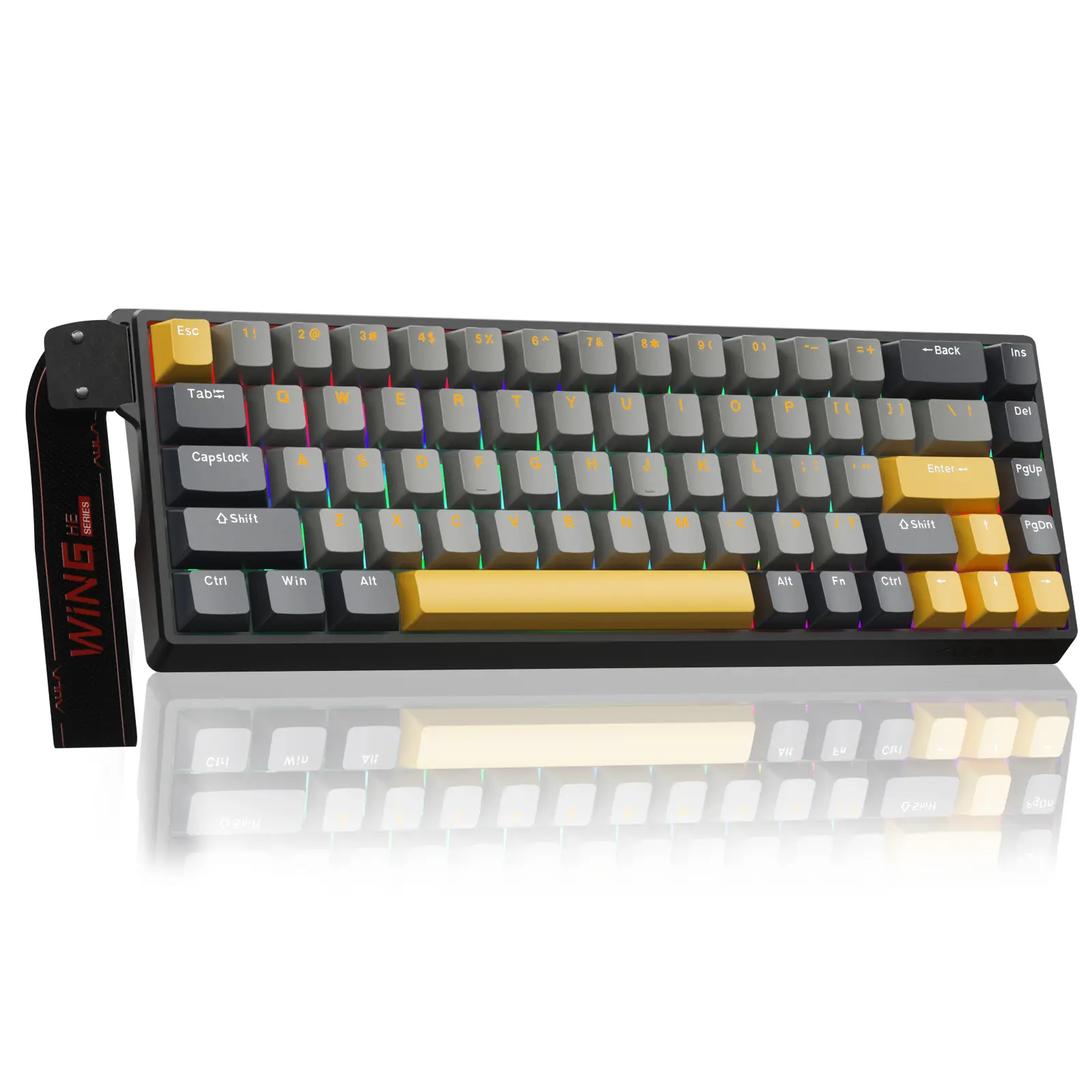 AULA WIN60/68 HE Hall Effect Magnetic Switch Gaming Keyboard, 65% Compact Wired RGB Keyboard with Detachable USB Cable, Hot-Swappable, Adjustable Actuation, 0.3ms Latency, 8000Hz Polling, RGB Backlighting, Rgb Keyboards