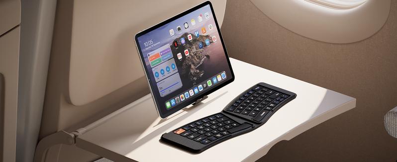 ProtoArc Ergonomic Foldable Keyboard, XK03 Split Folding Travel Bluetooth Keyboard, Ultra Slim, Portable for iPad, iPhone, Tablet, Laptop, PC