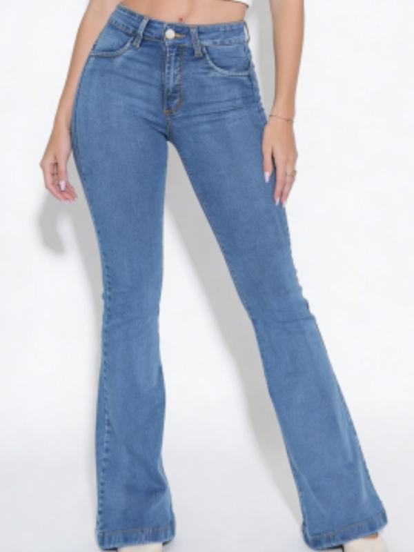 Butt Lifting Flare Jeans for Women Stretchy Bootcut High Waist Curvy Jeans Trendy Bell Bottom Wide Leg Denim Pants