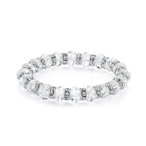 Lux Cut Crystal Beaded Stretch Bracelet
