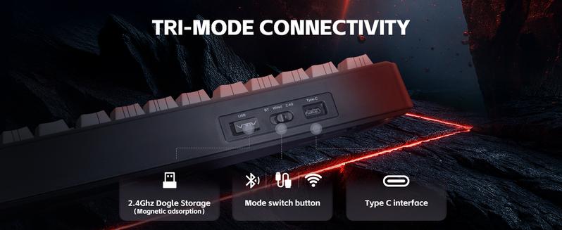 Aula F75 MAX Wireless Mechanical Keyboard with TFT Screen and Knob, Gasket Gaming Keyboard in 75% Layout, Hot Swappable, RGB Backlight, for  Multimedia ScrolWheel, creamy keyboards