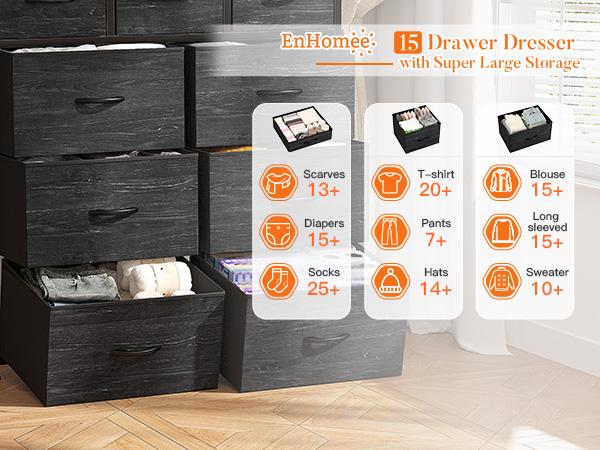 【Clearance】Raybee Furniture Viral Dresser for Bedroom with 12 Storage Drawers, Tall Dressers for Bedroom, Living Room, Apartment with Heavy Duty Wood Top and Metal Frame, Closets Storage Orgainzer, Dresser Tower, Chest of Drawers